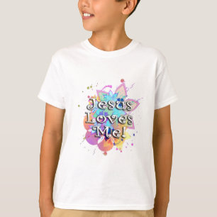 Jesus Loves Me, Pastel Watercolor T-Shirt
