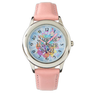 Jesus Loves Me, Pastel Watercolor Watch