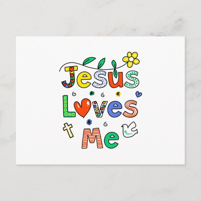 Jesus Loves Me Postcard (Front)
