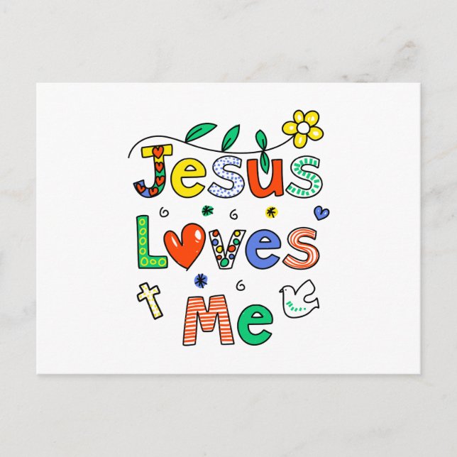 Jesus Loves Me Postcard (Front)