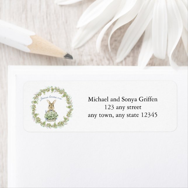 Jesus loves me Return Address Labels (Insitu)