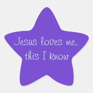 Jesus Loves Me Star Sticker