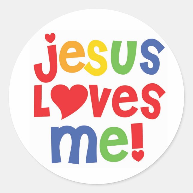 Jesus Loves Me! - sticker (Front)