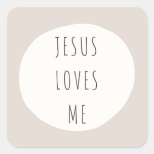 Jesus loves me. Stickers & Labels