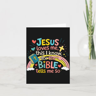 Jesus Loves Me This I Know Boys Kids Toddler Jesus Card