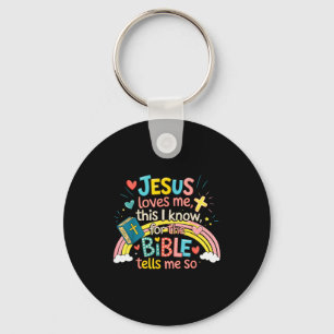 Jesus Loves Me This I Know Boys Kids Toddler Jesus Key Ring
