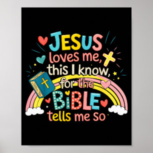 Jesus Loves Me This I Know Boys Kids Toddler Jesus Poster