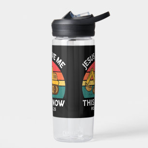 Jesus Loves Me This I Know Excavator Christian Water Bottle