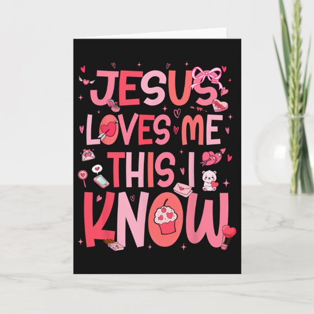 Jesus Loves Me This I Know God Religious Christian Card (Front)