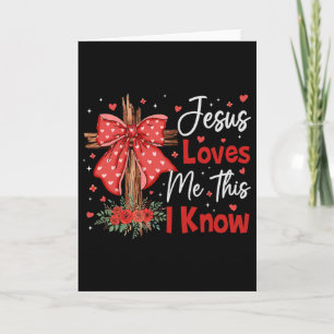 Jesus Loves Me This I Know God Religious Christian Card
