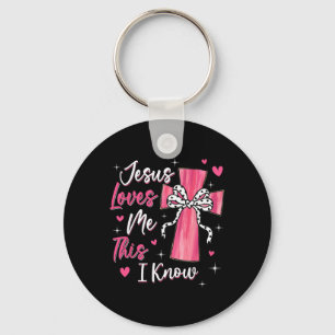 Jesus Loves Me This I Know God Religious Christian Key Ring