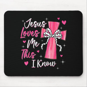 Jesus Loves Me This I Know God Religious Christian Mouse Mat