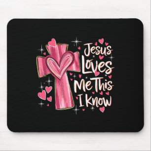 Jesus Loves Me This I Know God Religious Christian Mouse Mat