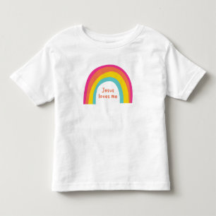 Jesus loves me toddler rainbow T-Shirt