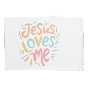 Jesus Loves Me - vintage design Pillowcase