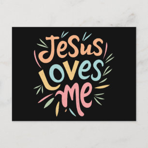 Jesus Loves Me - vintage design  Postcard