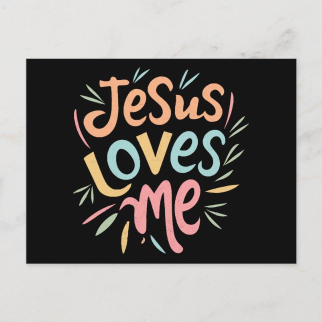 Jesus Loves Me - vintage design  Postcard (Front)