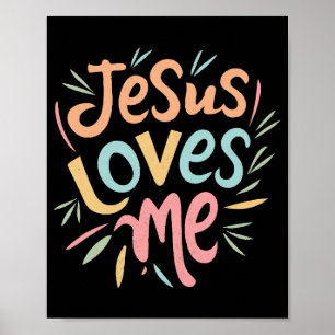 Jesus Loves Me - vintage design Poster