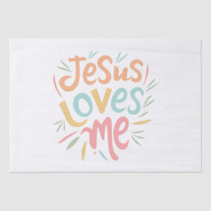 Jesus Loves Me - vintage design  Tissue Paper