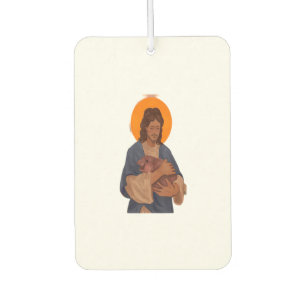 Jesus Loves Moo Deng T-Shirt Car Air Freshener