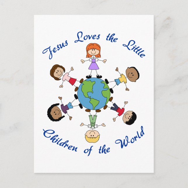 Jesus Loves the Children Postcard (Front)