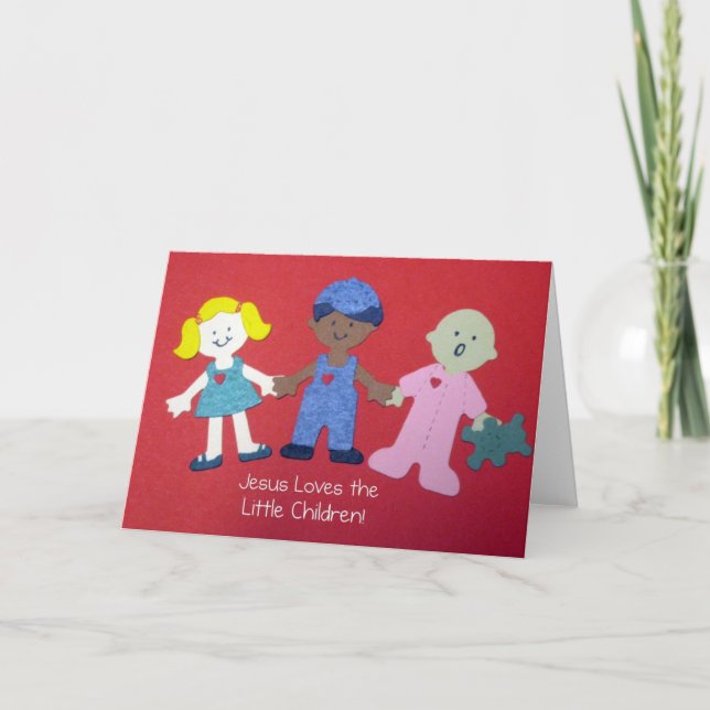 Jesus loves the Little Children! Holiday Card (Front)