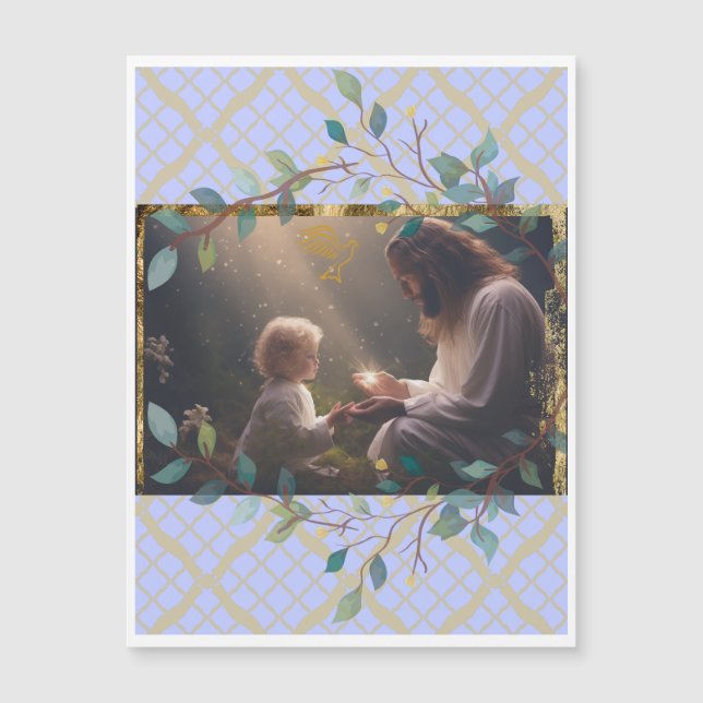 Jesus Loves the Little Children Magnetic Card (Front)