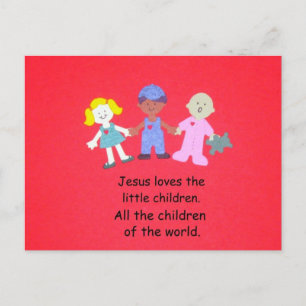 Jesus loves the little children. postcard
