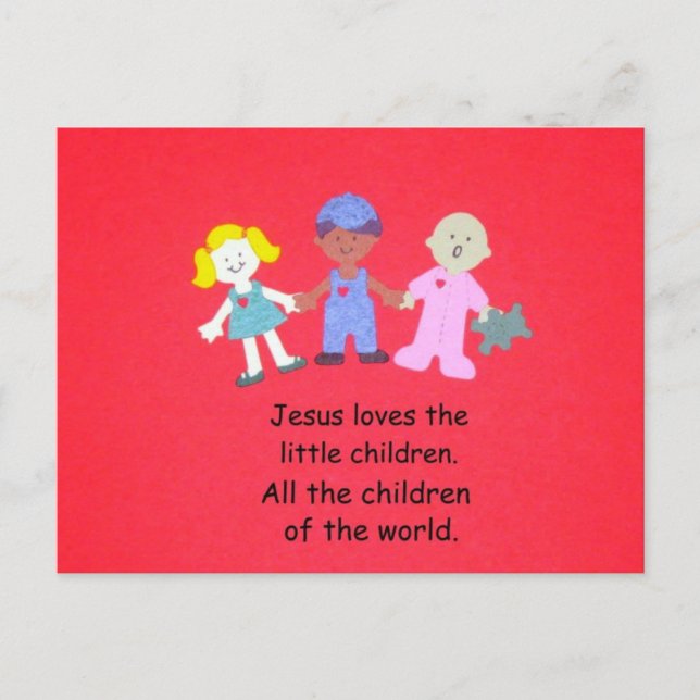 Jesus loves the little children. postcard (Front)