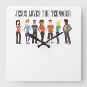 JESUS LOVES THE TEENAGER CLOCK