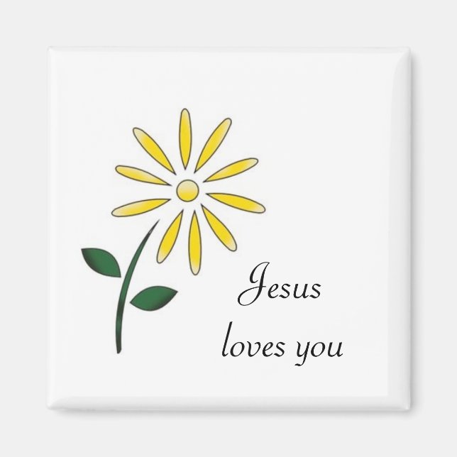 Jesus loves you 1 magnet (Front)