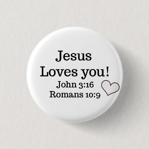 Jesus Loves You 3 Cm Round Badge