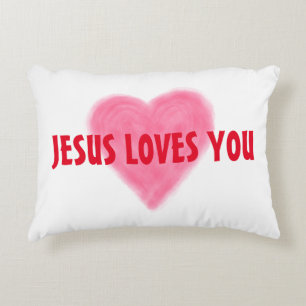 JESUS LOVES YOU Accent Pillow