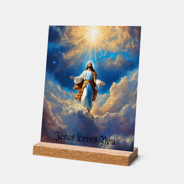Jesus Loves You Acrylic Sign (Angle)