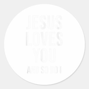 Jesus Loves You And So Do I Christian Vbs Religiou Classic Round Sticker