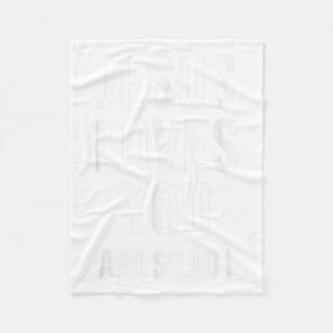 Jesus Loves You And So Do I Christian Vbs Religiou Fleece Blanket