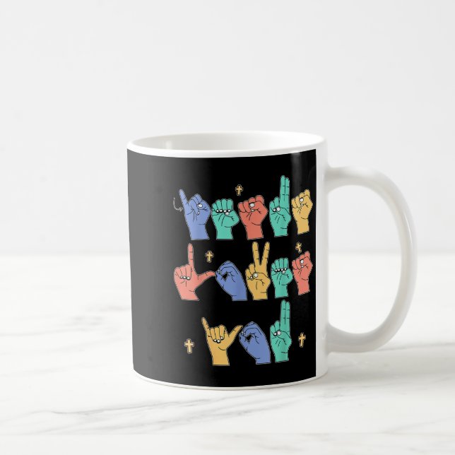 Jesus Loves You Asl Christian Jesus Toddler I Sign Coffee Mug (Right)