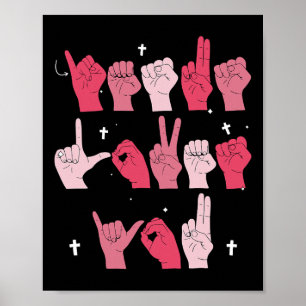 Jesus Loves You Asl Sign Language Christian Valent