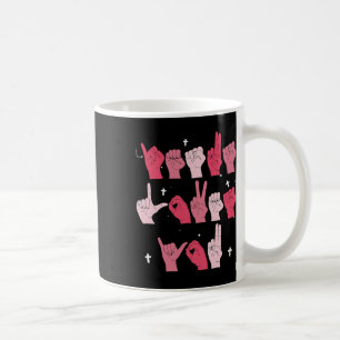 Jesus Loves You Asl Sign Language Christian Valent Coffee Mug