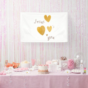 Jesus loves you Banner Sign modern