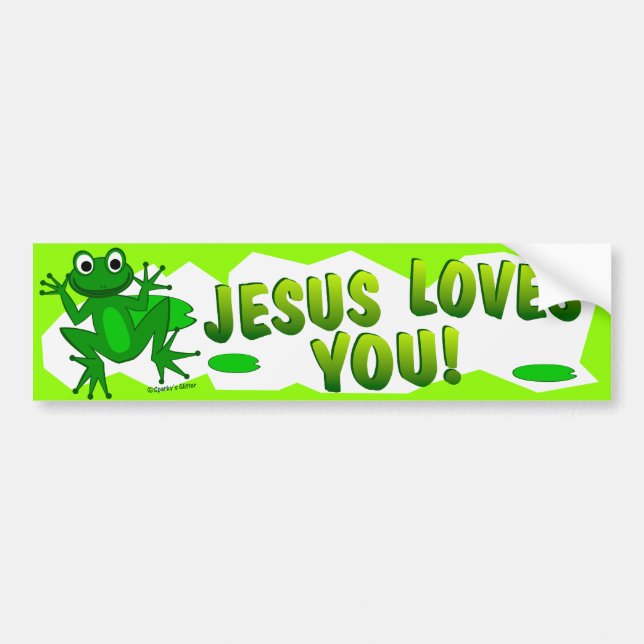 Jesus Loves You! Bumper Sticker (Front)