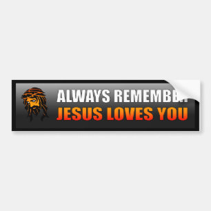 JESUS LOVES YOU BUMPER STICKER