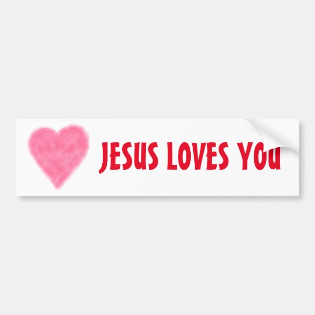 JESUS LOVES YOU Bumper Sticker (Front)