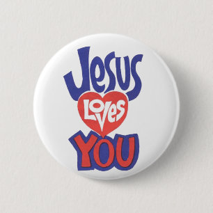 JESUS LOVES YOU BUTTON