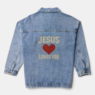 JESUS Loves You - Christian Denim Jacket