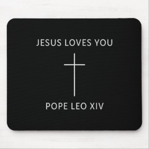 Jesus Loves You Christian Minimal Religious Faith Mouse Mat