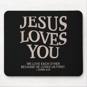 Jesus Loves You Christian Mouse Mat