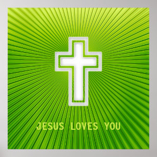 JESUS LOVES YOU  - Christian Poster