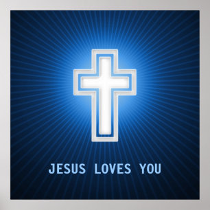 JESUS LOVES YOU - Christian Poster