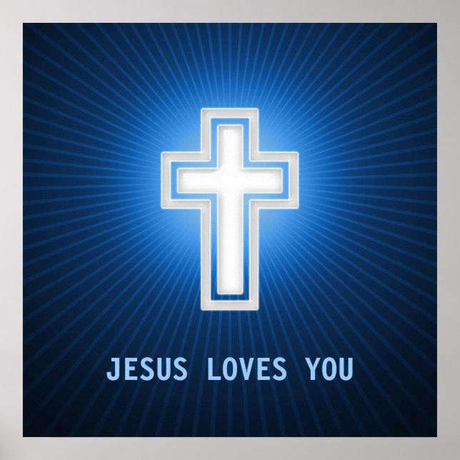 JESUS LOVES YOU - Christian Poster (Front)